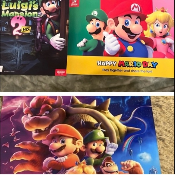 Super Mario Brothers Movie Poster DS 27 x 40 (video game film one) + 2 BONUS wow - Picture 2 of 5